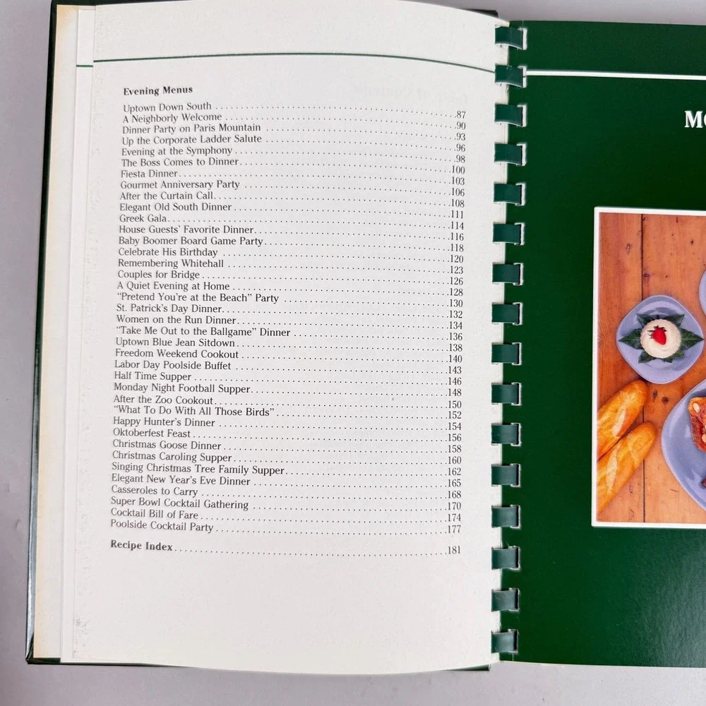 Uptown‎ Down South Junior League Greenville SC Cookbook Southern Menus 1986